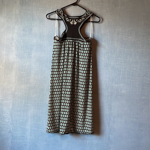 Black,cream and turquoise dress - Picture 2 of 2